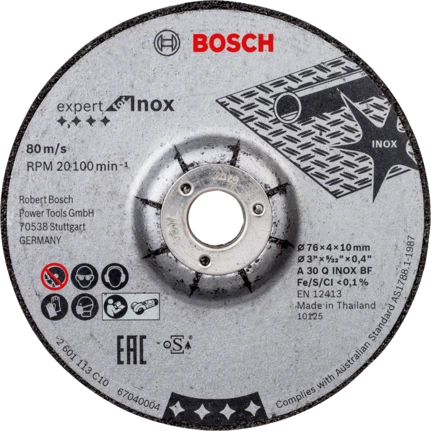 Bosch Schruppscheibe Expert for Inox 76x4x10mm 2 Stueck