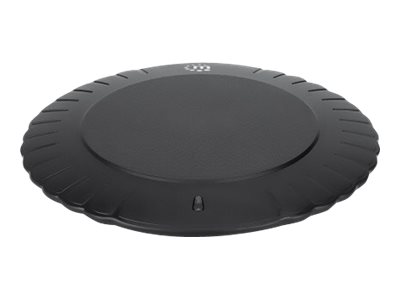 MANHATTAN Kabelloses Induktionsladegerät 5W Qi-zertifizierter Wireless Charger sichere Ladung mit 5 W 5 V/1 A rundes Ladepad schwarz