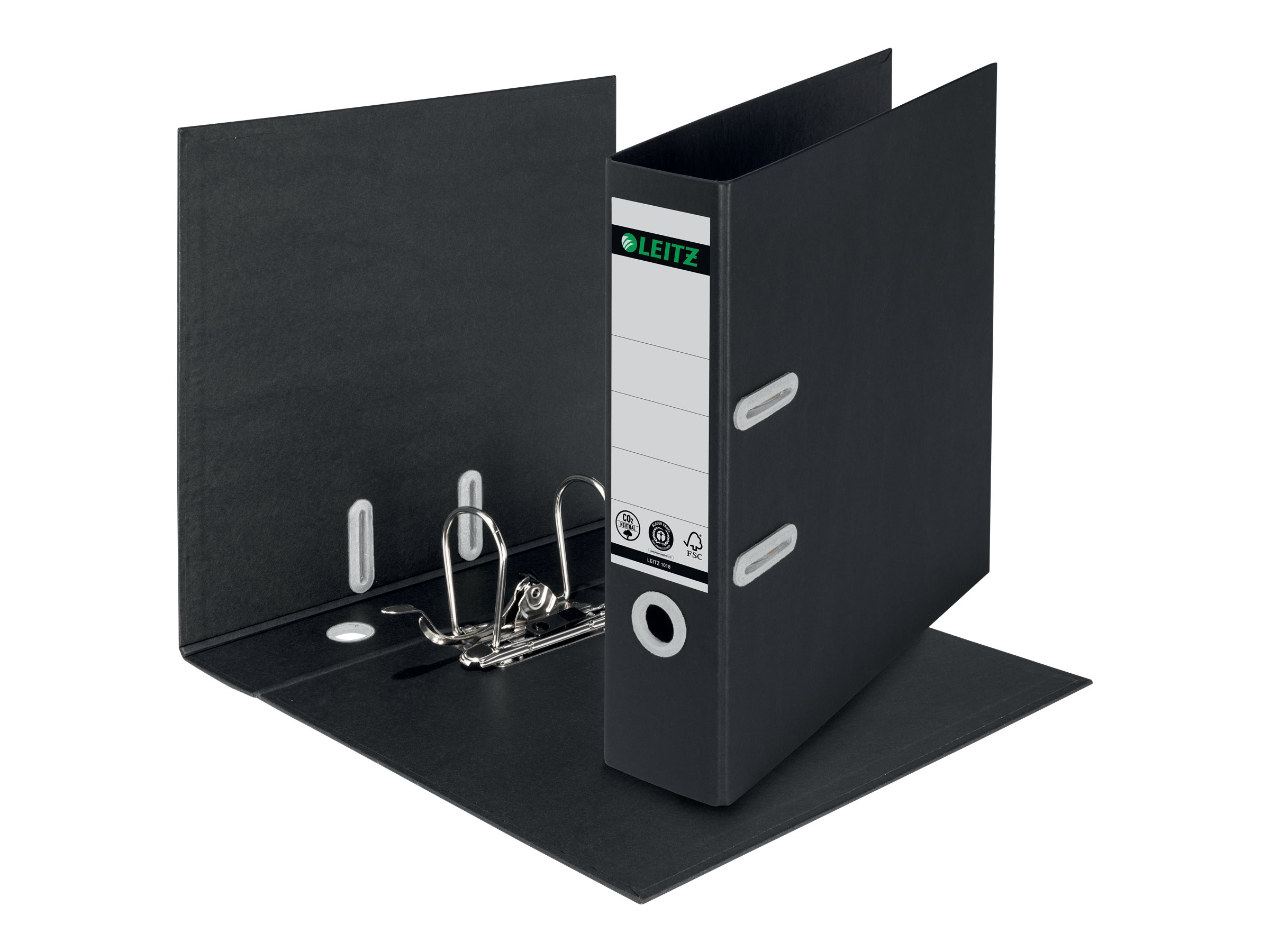 LEITZ recycle 1018 Ordner schwarz Karton 8,0 cm DIN A4