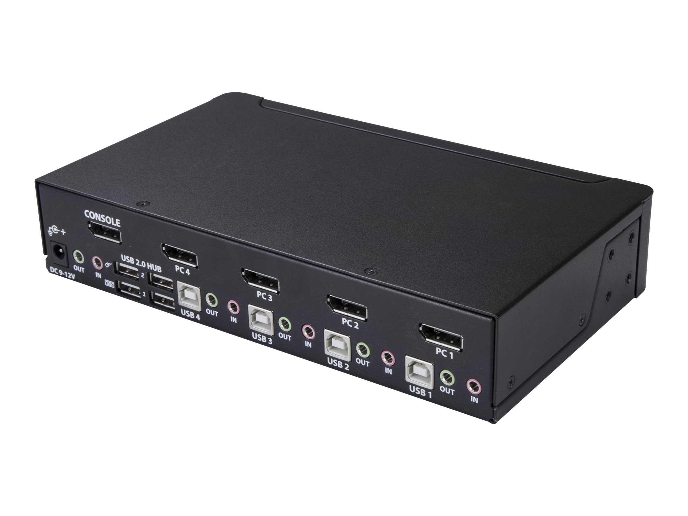 StarTech.com 4 Port DisplayPort KVM Switch - DisplayPort 1.2 KVM - 4K 60Hz - DisplayPort Switch - DisplayPort Umschaltbox - USB KVM Switch - KVM-/Audio-Switch - 4 Anschlüsse