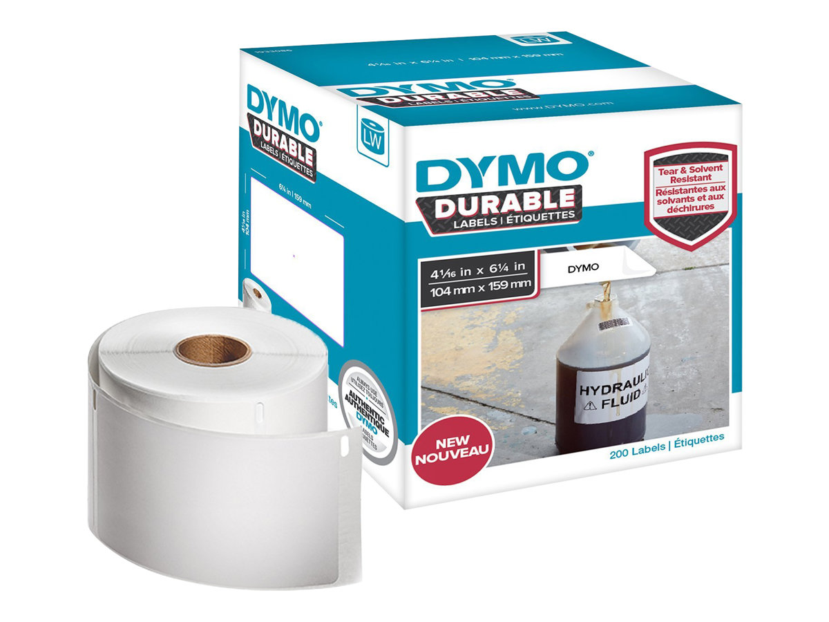 DYMO Etikettenrolle fuer Etikettendrucker 1933086 weiss, 104,0 x 159,0 mm, 1 x 200 Etiketten