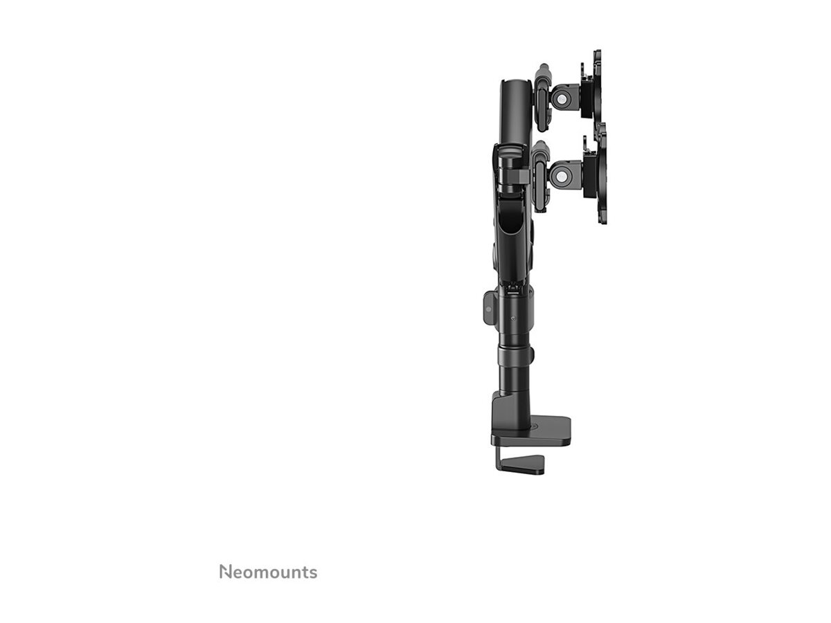 NEOMOUNTS Next One SL Desk Mount double display sliding VESA topfix clamp/grommet black