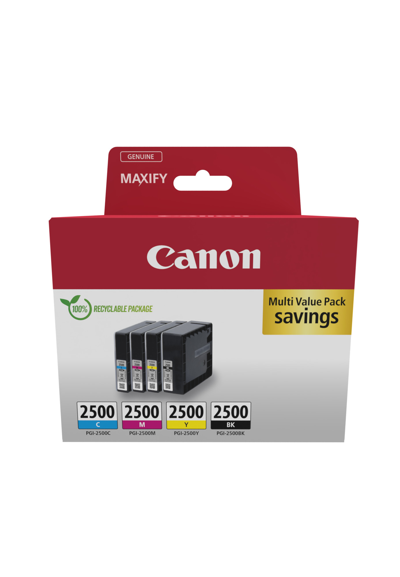 Canon PGI2500 BKCMY schwarz, cyan, magenta, gelb Druckerpatronen, 4erSet