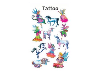 AVERY Zweckform Klebetattoo 56390 Elfen, Einhoerner, 11 Etiketten