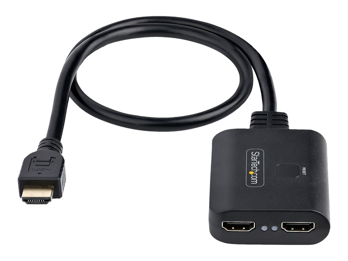 STARTECH.COM 2-Port HDMI Splitter 4K 60Hz HDMI 2.0 Video 4K HDMI Splitter 1In 2Out 1x2 HDMI Verteiler 4k HDR/HDCP Dual HDMI Splitter