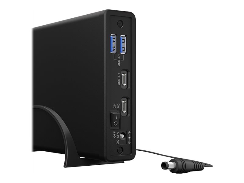 ICY BOX IB-382H-C31 USB Type-C Enclosure with integrated USB Hub for 8,89cm 3,5Zoll und 6,35cm 2,5Zoll HDD/SSD
