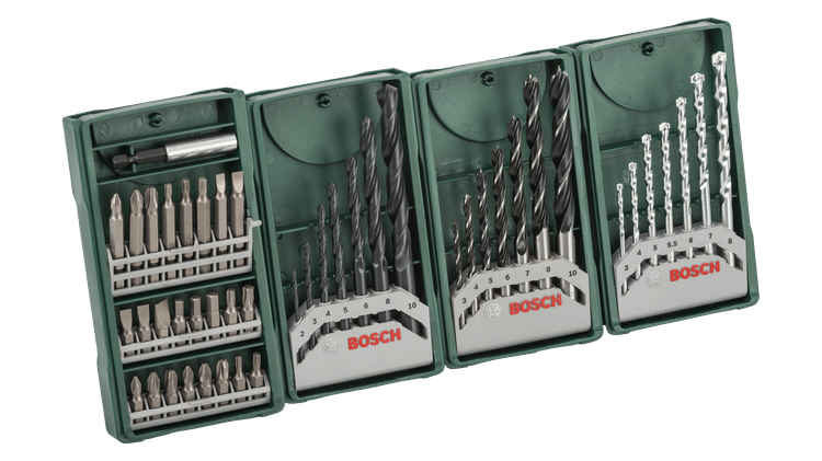 BOSCH Bohrer und BitSet Multipack 31 MiniXLineSet, 46teilig