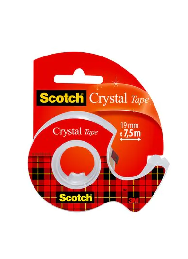 3M Scotch Klebefilmabroller Crystal Tape Rot