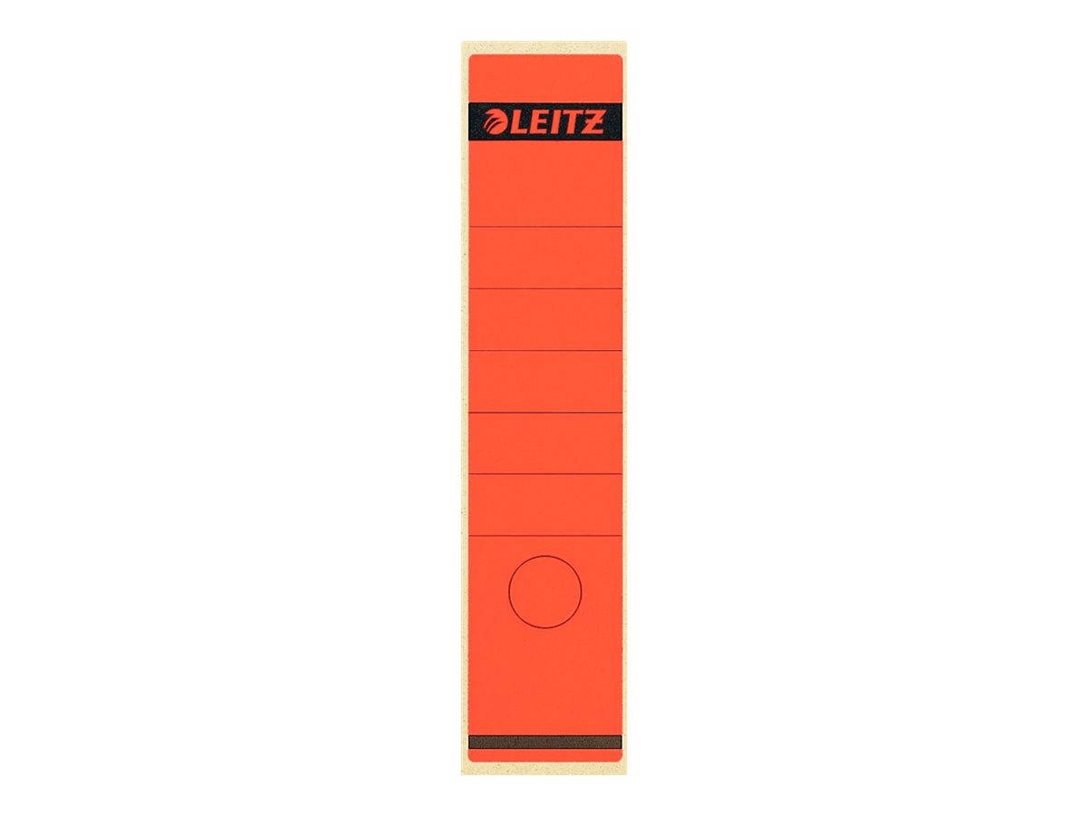 100 LEITZ Ordneretiketten 1640 rot fuer 8,0 cm Rueckenbreite 100 LEITZ Ordneretiketten 1640 rot fuer 8,0 cm Rueckenbreite