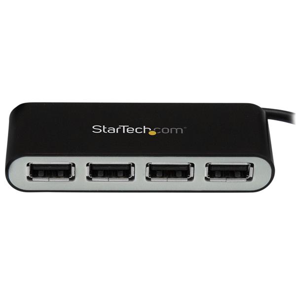STARTECHCOM 4Port Portable USB 20 Hub with Builtin Cable