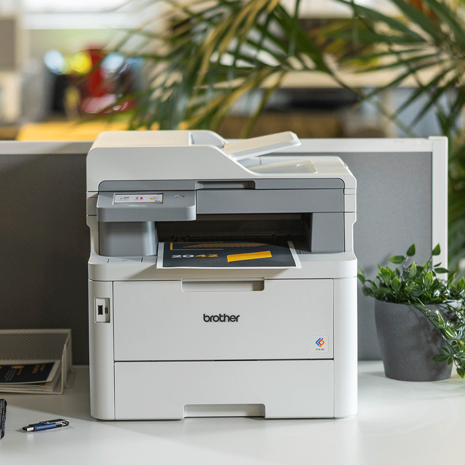 brother MFCL8390CDW 4 in 1 FarblaserMultifunktionsdrucker grau