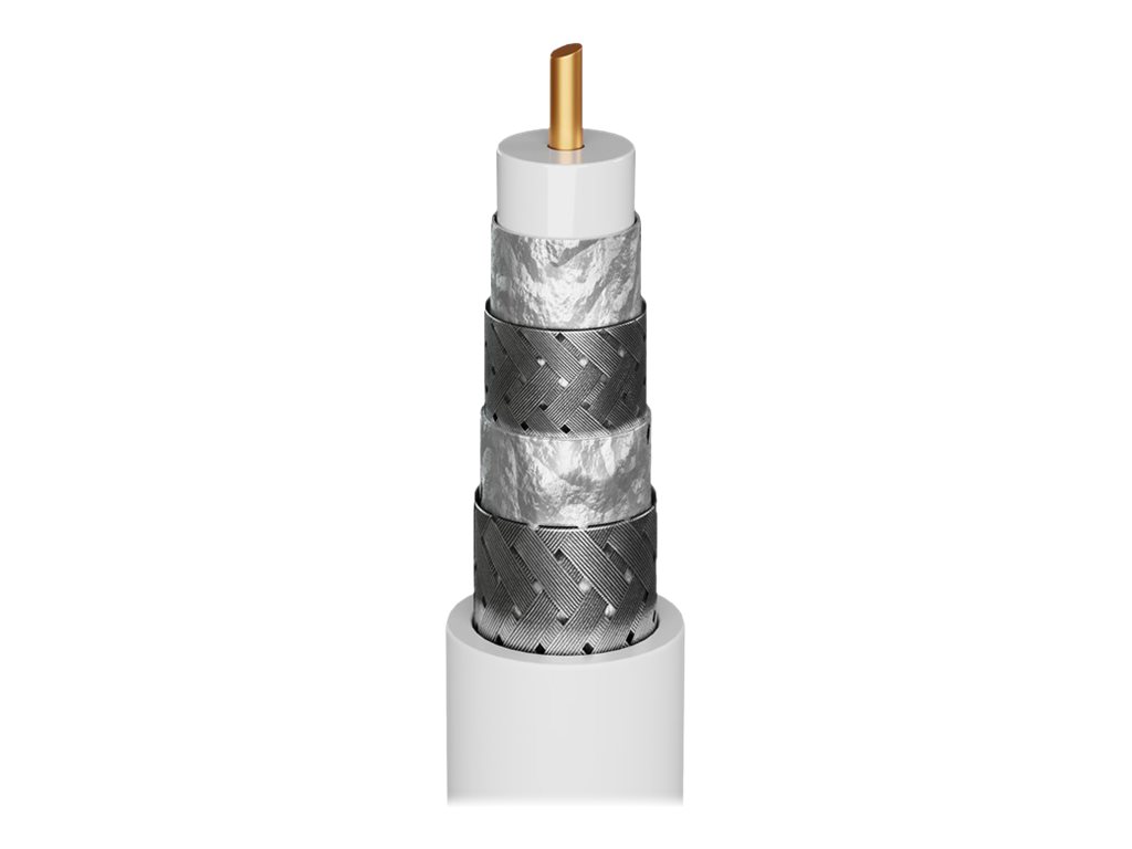 goobay FStecker SATKabel 3,0 m weiß, 1 St