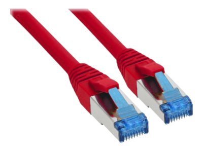 INLINE Patchkabel SFTP PiMf Cat6A 500MHz halogenfrei Kupfer rot 1m