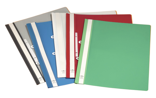 25 DURABLE Schnellhefter Kunststoff weiss DIN A4 ueberbreit