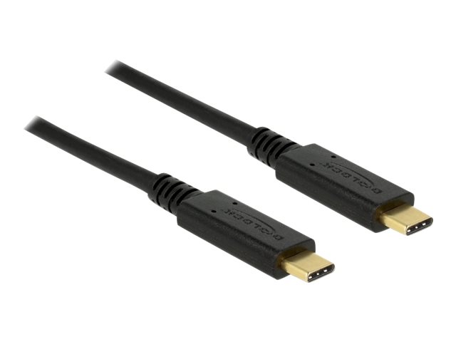 Delock Kabel USB 3.1 Gen 2 USB Type-C St. > USB Type-C St. E-Marker 1m schwarz Delock Kabel USB 3.1 Gen 2 USB Type-C St. > USB Type-C St. E-Marker 1m schwarz