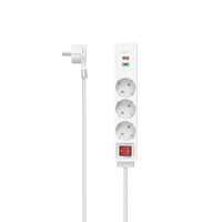 hama 3-fach Steckdosenleiste mit Schalter 1,4 m weiss mit USB-Buchse hama 3-fach Steckdosenleiste mit Schalter 1,4 m weiss mit USB-Buchse