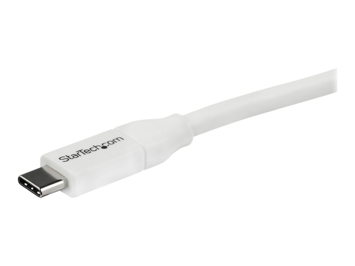 StarTech.com USB-C auf USB-C Kabel mit 5A Power Delivery - 4m - Weiss - ST/ST - USB 2.0 - USB-IF zertifiziert - USB Typ C Kabel - USB Typ-C-Kabel - 4 m