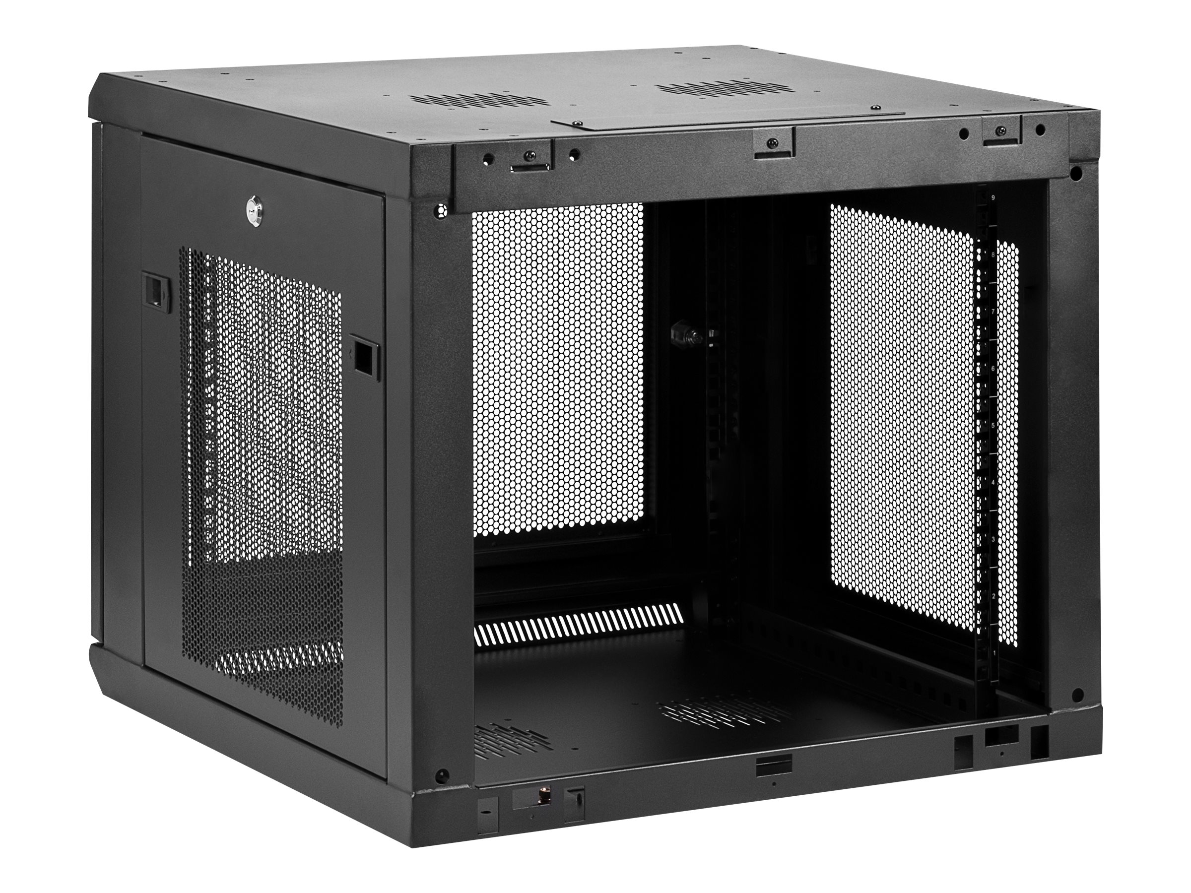 StarTech.com 9U Wall Mount Server Rack Cabinet - 4-Post Adjustable Depth (2 to 19) Network Equipment Enclosure with Cable Management (RK920WALM) - Schrank für Rack-Gehäuse - 9U