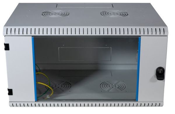 EFB 48,26cm Wandgehause GRAU 12HE Tiefe 500mm 1teilig komplett vormontiert RAL7035 Seitenwaende abnehmbar Abschliessbar