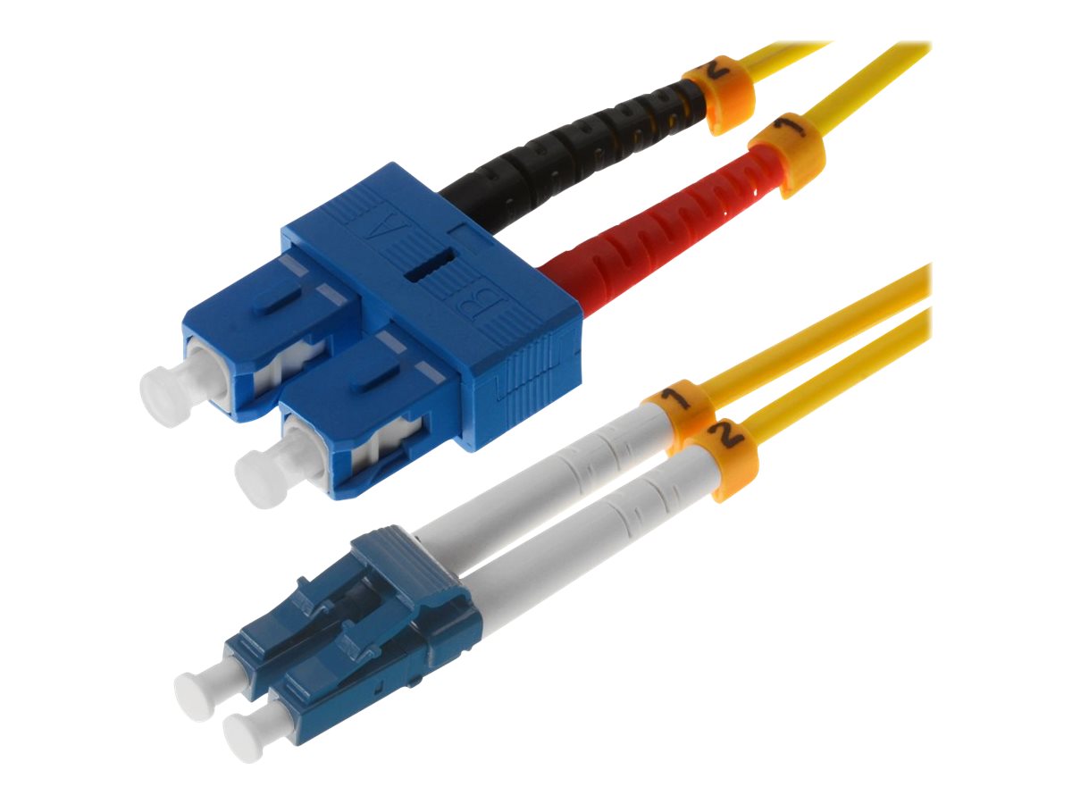 helos LWL Patchkabel LC/SC Duplex 9/125µm OS2 gelb 3,0m
