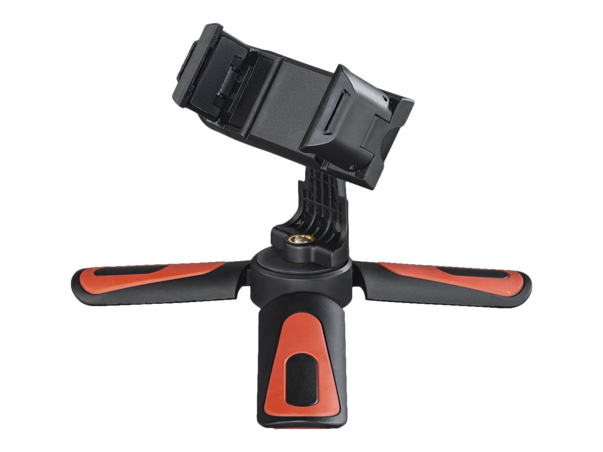 hama Pocket II Rotation Ministativ fÃ¼r Smartphones schwarz, rot