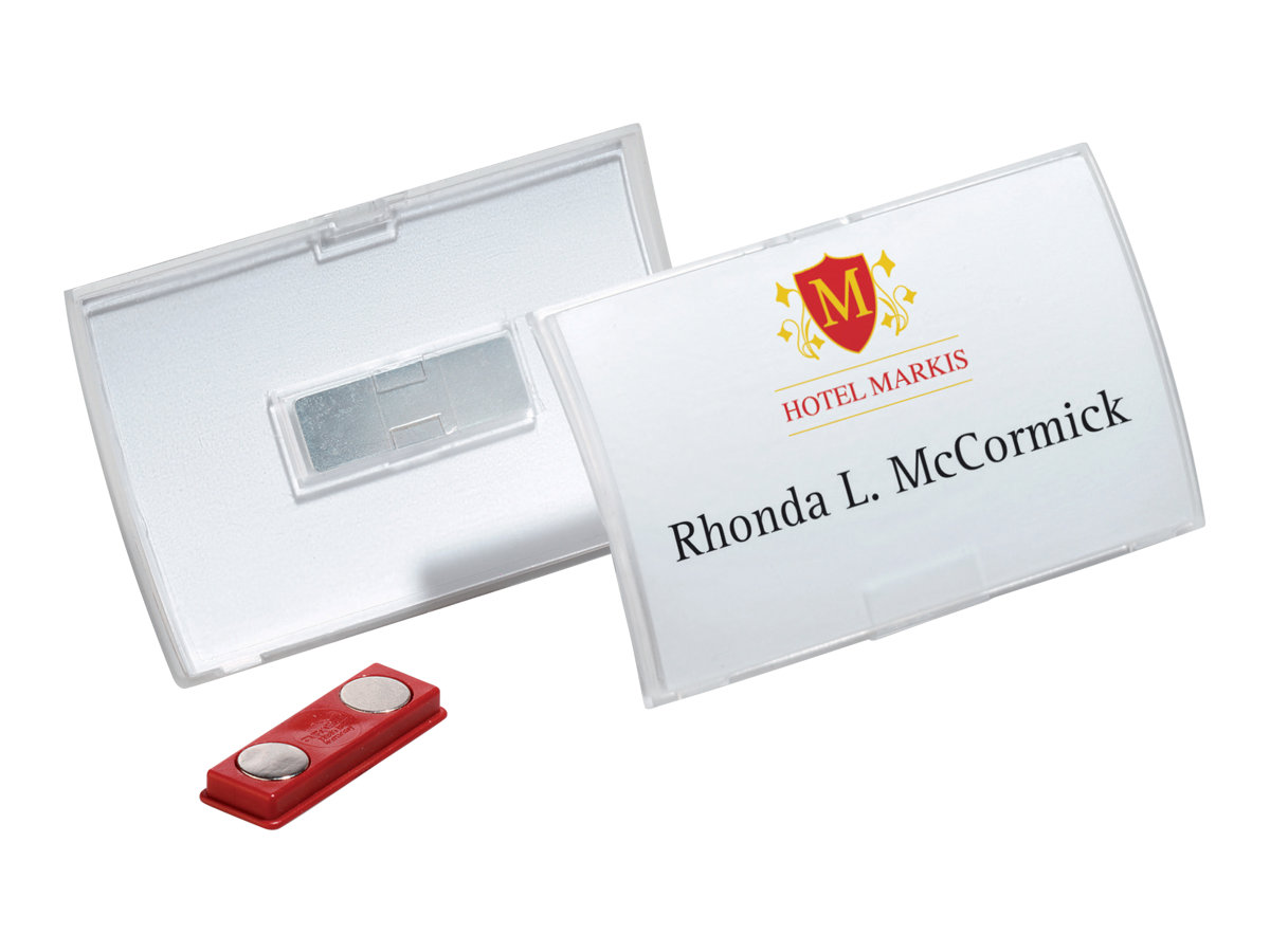 10 DURABLE Click Fold Namensschilder mit Magnet 9,0 x 5,4 cm 10 DURABLE Click Fold Namensschilder mit Magnet 9,0 x 5,4 cm