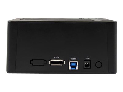 StarTech.com Dual-Bay USB 3.0 eSATA to SATA Hard Drive Docking Station, USB Hard Drive Dock, External 2.53.5 SATA IIIIII, SSDHDD Docking Station, Hot-Swap Hard Drive Bays - Top-Loading - Speicher-Controller - SATA 6Gb/s - eSATA 6Gb/s, USB 3.0