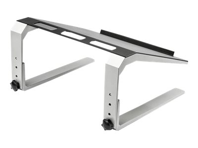 STARTECH.COM Adjustable Laptop Stand - Heavy Duty Steel & Aluminum - 3 Height Settings - Tilted - Ergonomic Laptop Riser