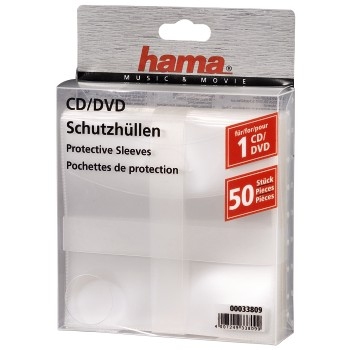 hama 1er CDDVDHüllen transparent, 50 St