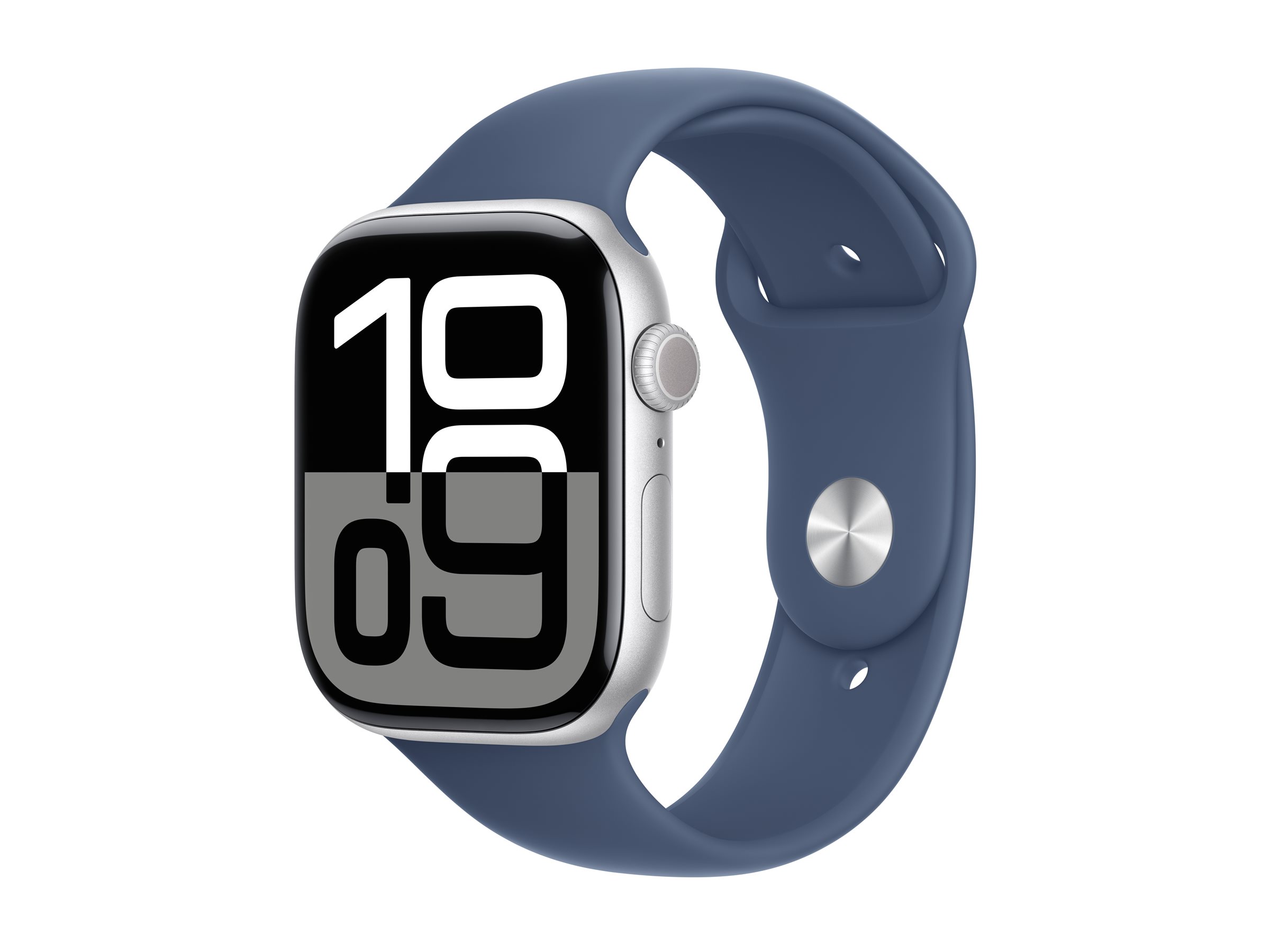 APPLE Watch Series 10 GPS 46mm Silver Aluminium Case with Denim Sport Band - S/M APPLE Watch Series 10 GPS 46mm Silver Aluminium Case with Denim Sport Band - S/M