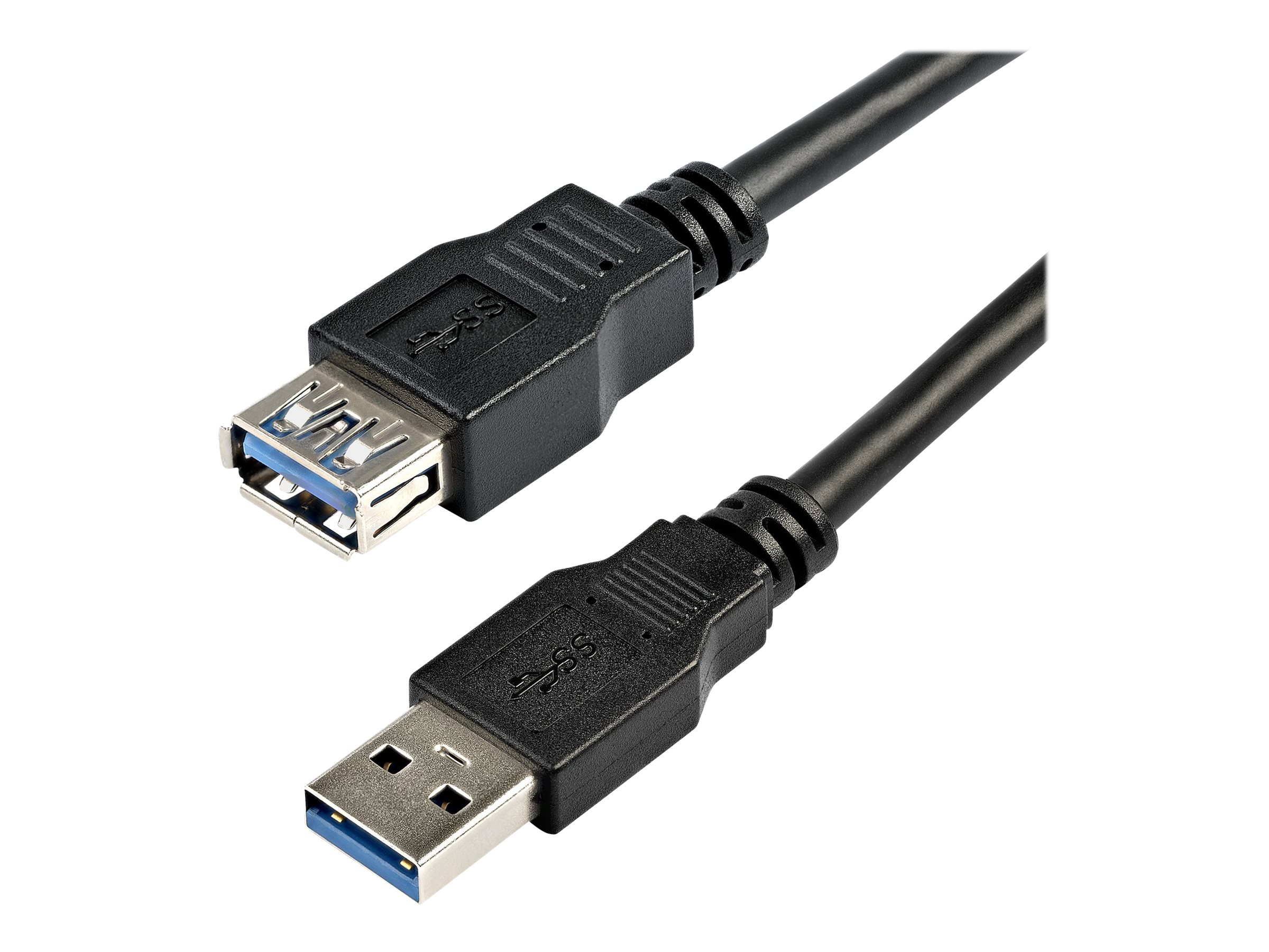 StarTech.com 2m USB 3.0 Verlängerungskabel - USB 3 Typ A auf A 2 Meter Kabel Verlängerung - Stecker/ Buchse - Schwarz - USB-Verlängerungskabel - USB Typ A bis USB Typ A - 2 m