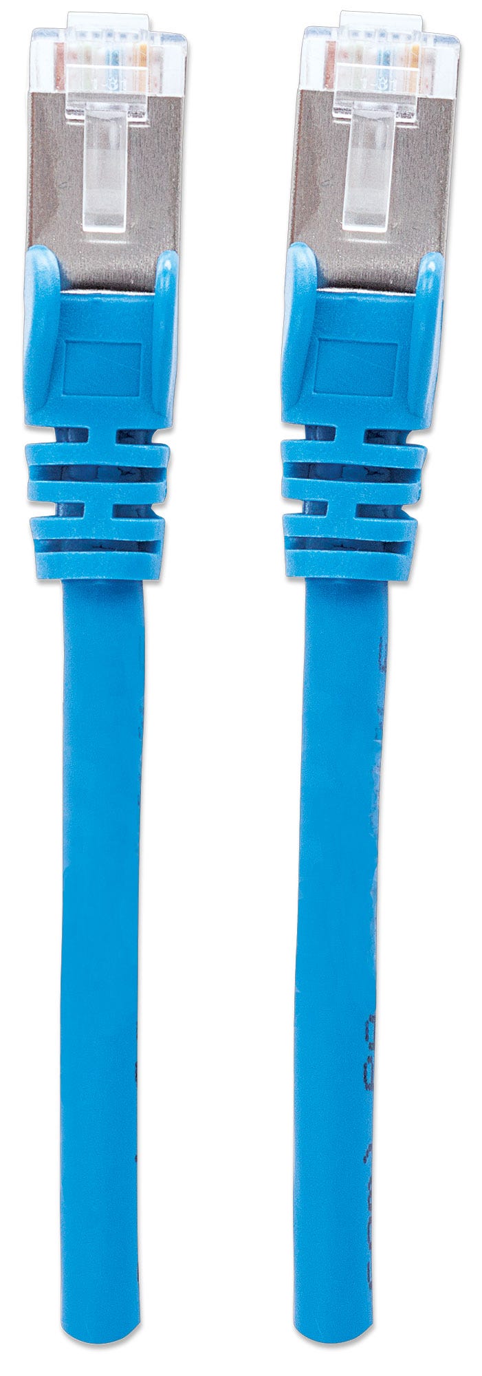 INTELLINET Netzwerkkabel Cat6A SFTP CU LS0H 0,50m Blau RJ45 Stecker RJ45 Stecker Vergoldete Kontakte