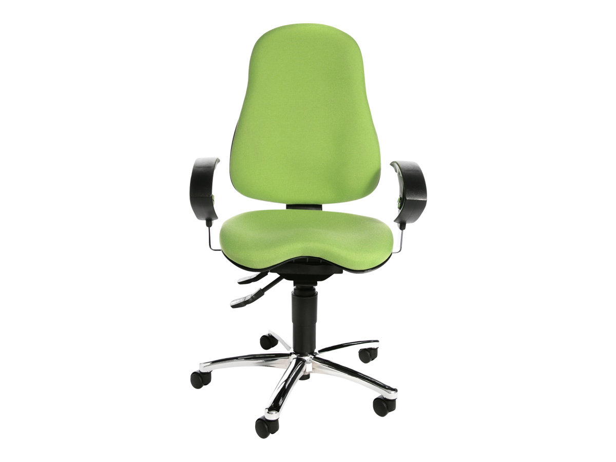 Topstar Buerostuhl Sitness® 10, SI59UG05 Stoff gruen, Gestell chrom Topstar Buerostuhl Sitness® 10, SI59UG05 Stoff gruen, Gestell chrom