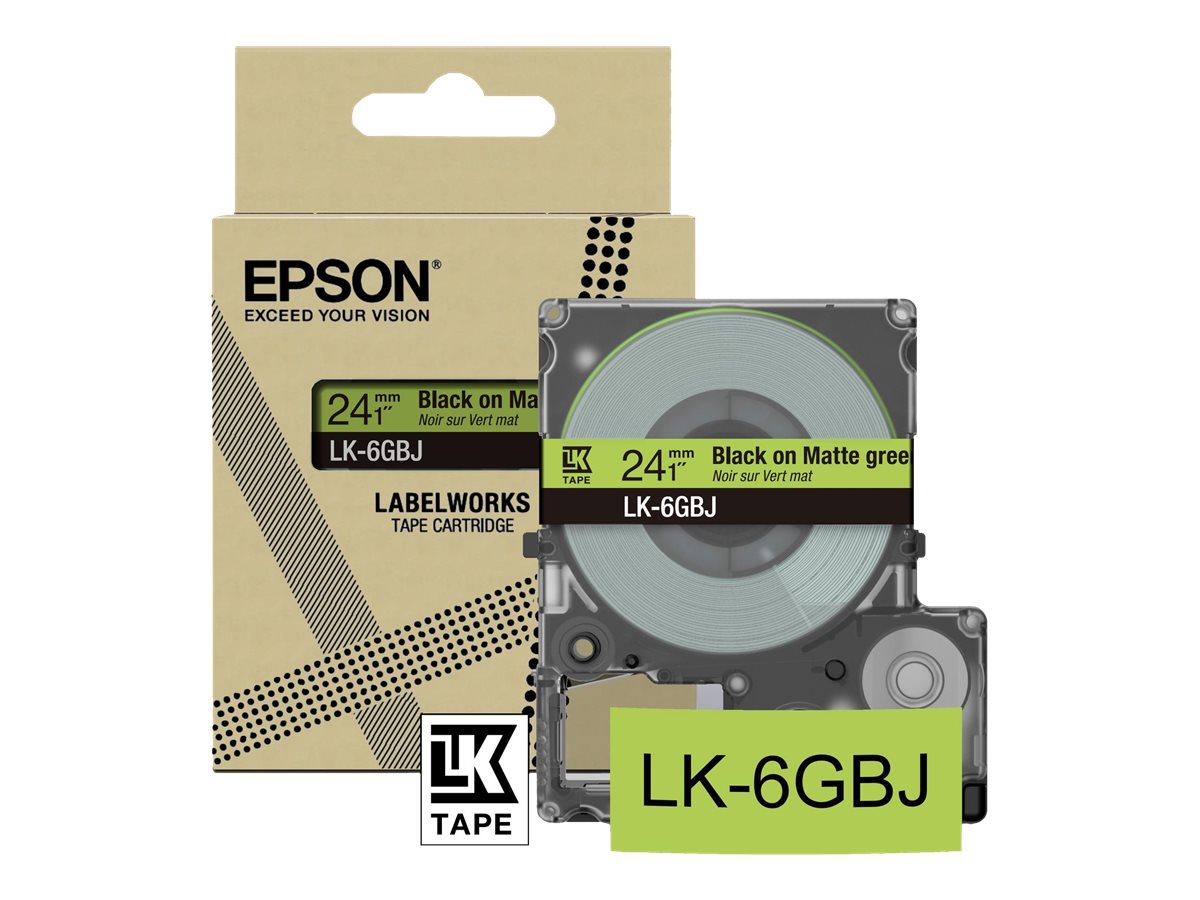 EPSON Schriftband LK LK-5GBJ C53S672078, 18 mm schwarz auf grün EPSON Schriftband LK LK-5GBJ C53S672078, 18 mm schwarz auf grün
