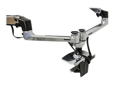 ERGOTRON LX Montagearm fuer 2 Monitore nebeneinander  bis 68,6cm 27Zoll max.18kg. LCD- oder Laptop-Reichweite von bis zu 64cm   allu