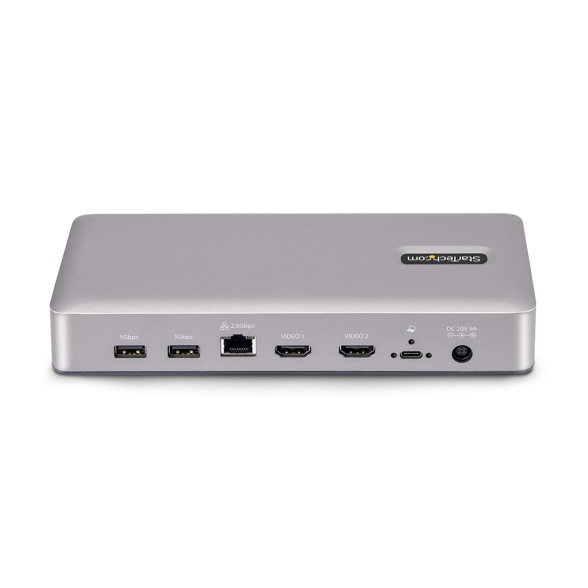 STARTECHCOM USB4 Docking Station 40Gbps 2x HDMI 2x 4K60Hz1x 8K60Hz USB 25GbE 100W PD USBC Laptop Dockingstation