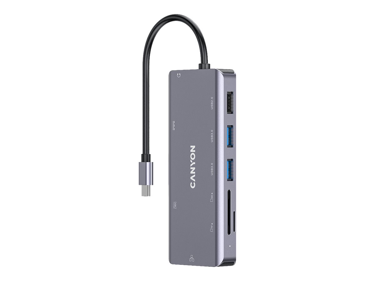 Canyon USB-9-in1 HUB USB-C > HDMI/3xUSB/USB-C/RJ45/SD/Audio retail