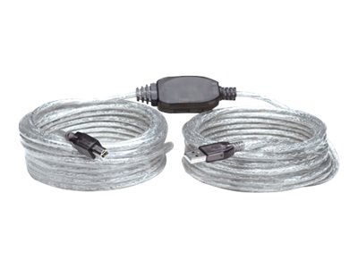 MANHATTAN Hi-Speed USB 2.0 aktives Kabel A Stecker / B Stecker 11.0 m Erweitert und verstaerkt das Signal zu jedem USB Geraet