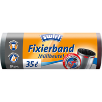 swirl® Muellbeutel Reissfest & Dicht 4629 35,0 l schwarz, 10 St. swirl® Muellbeutel Reissfest & Dicht 4629 35,0 l schwarz, 10 St.