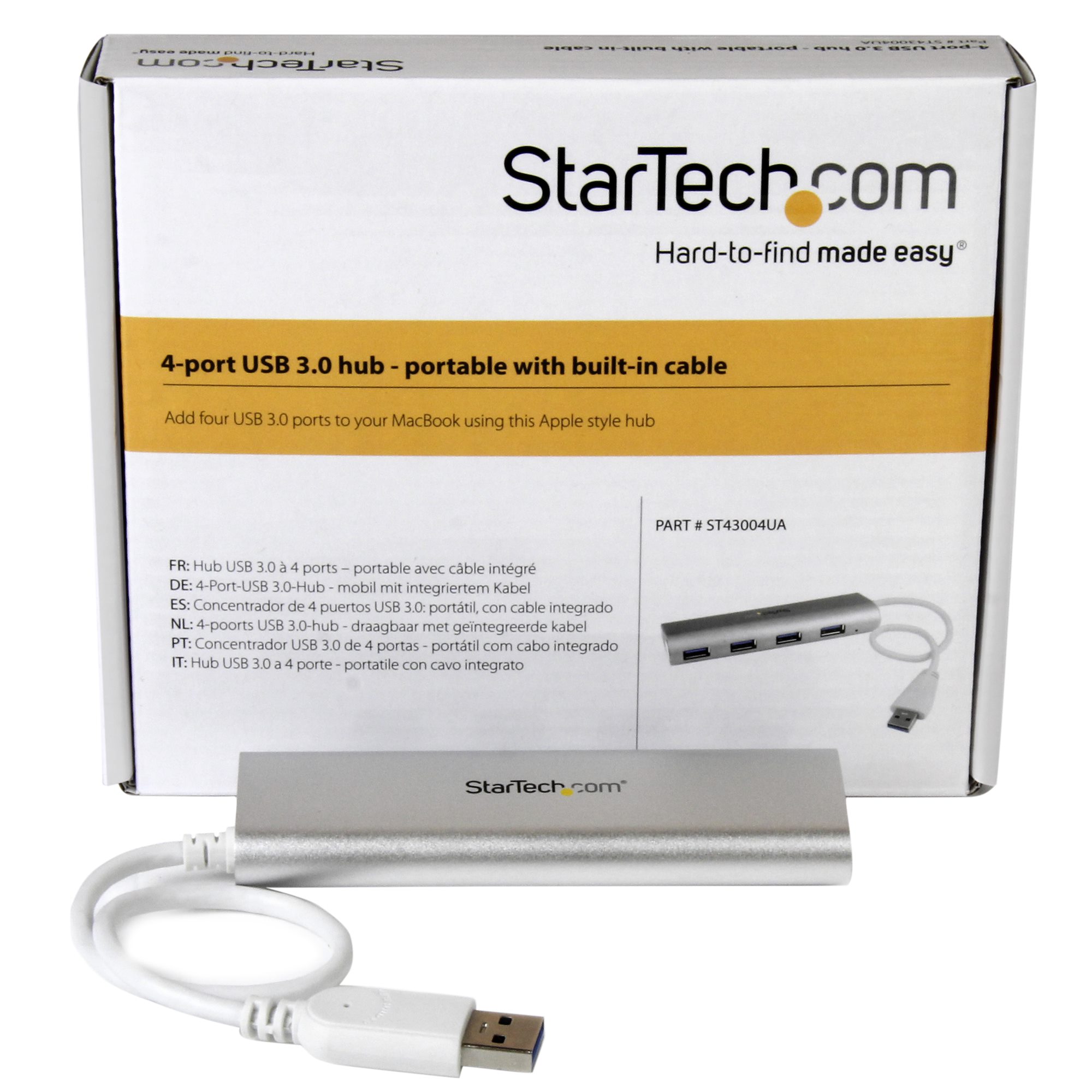STARTECHCOM ST43004UA USB 30 4Port Hub Apple Style