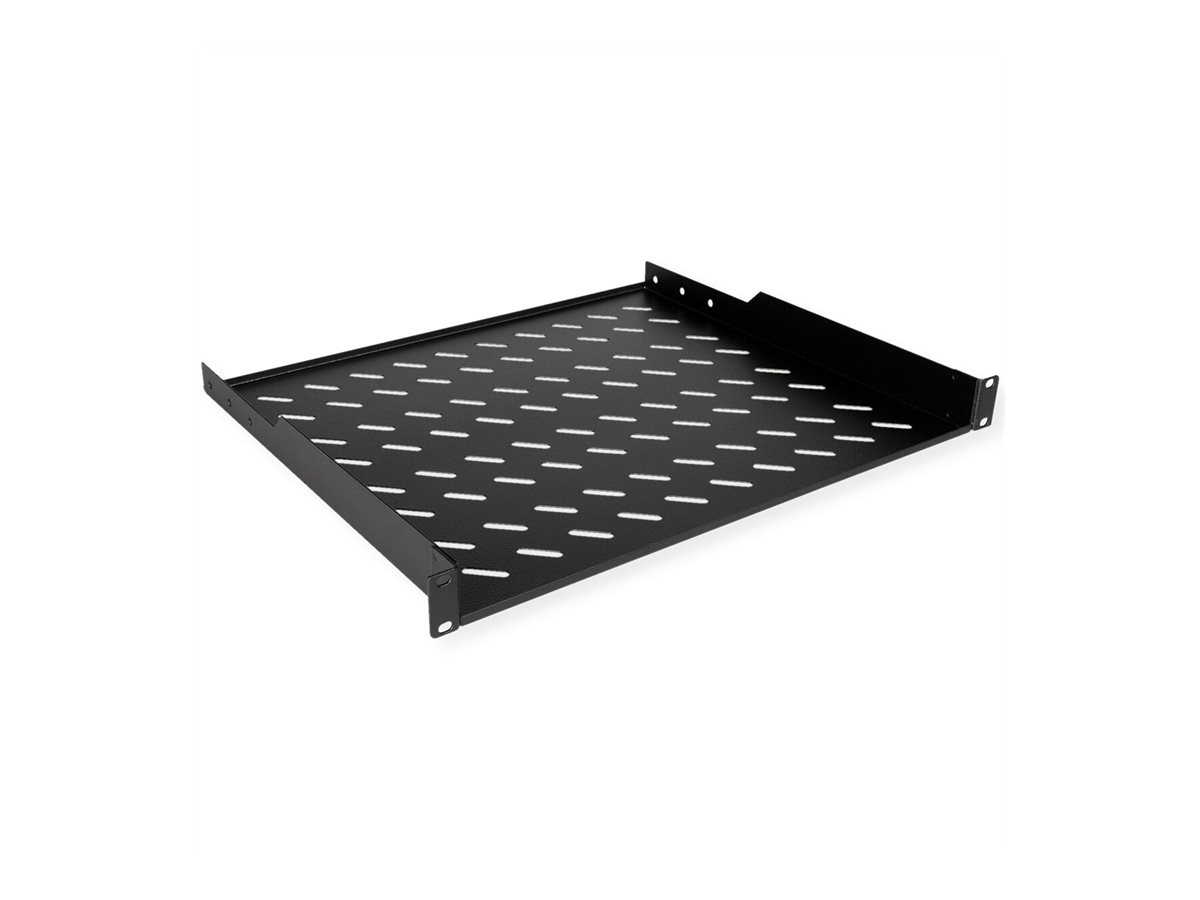 ROLINE Fachboden 48,26cm 19Zoll 1 HE 400 T 15kg Tragkraft schwarz