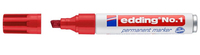 edding No. 1 Permanentmarker rot 1,0 - 5,0 mm, 10 St. edding No. 1 Permanentmarker rot 1,0 - 5,0 mm, 10 St.