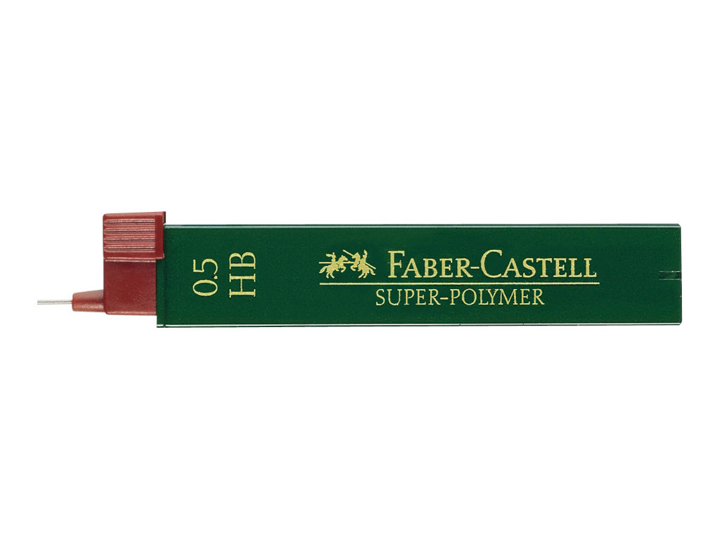 FABER-CASTELL SUPER-POLYMER Feinminen-Bleistiftminen schwarz HB 0,5 mm, 12 St. FABER-CASTELL SUPER-POLYMER Feinminen-Bleistiftminen schwarz HB 0,5 mm, 12 St.