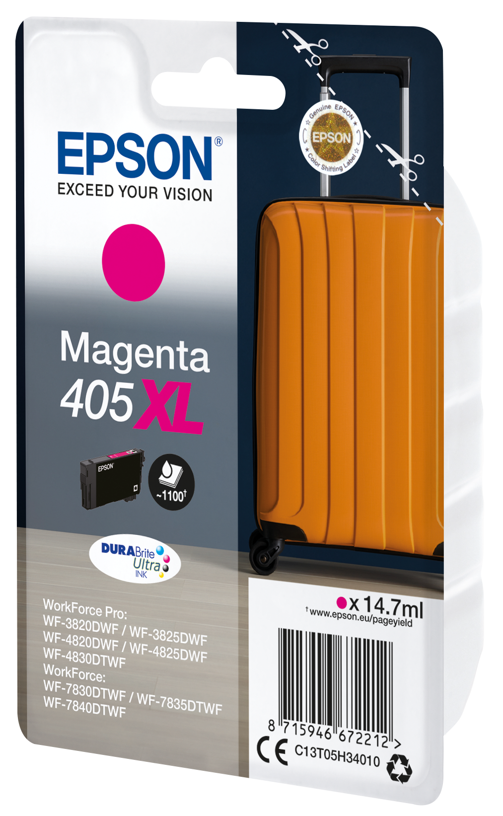 EPSON 2LB Singlepack Magenta 405XL DURABrite Ultra Ink ws