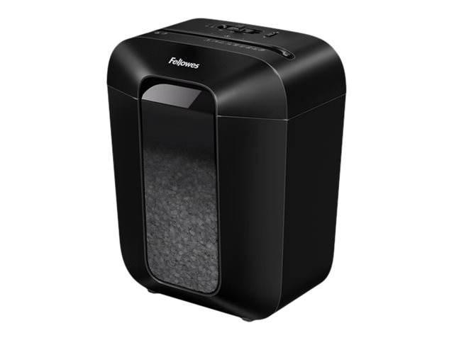 AKTION: Fellowes Powershred LX41 Aktenvernichter mit Partikelschnitt P-4, 4 x 12 mm, bis 8 Blatt, schwarz mit CashBack