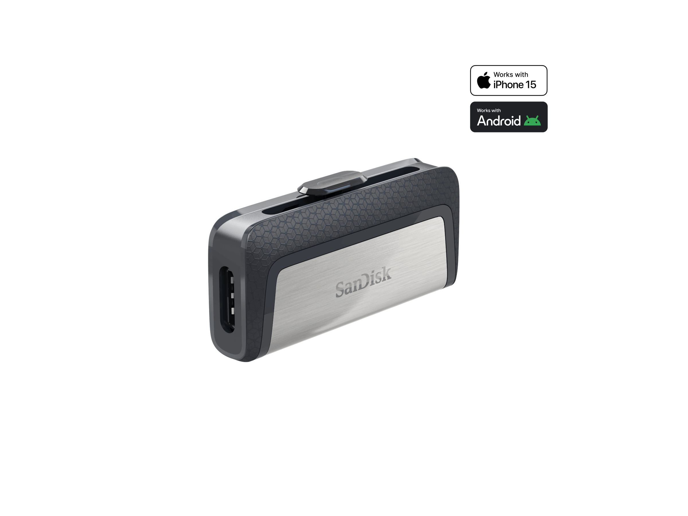 SanDisk USB-Stick Ultra Dual Drive USB Type-C silber, grau 64 GB