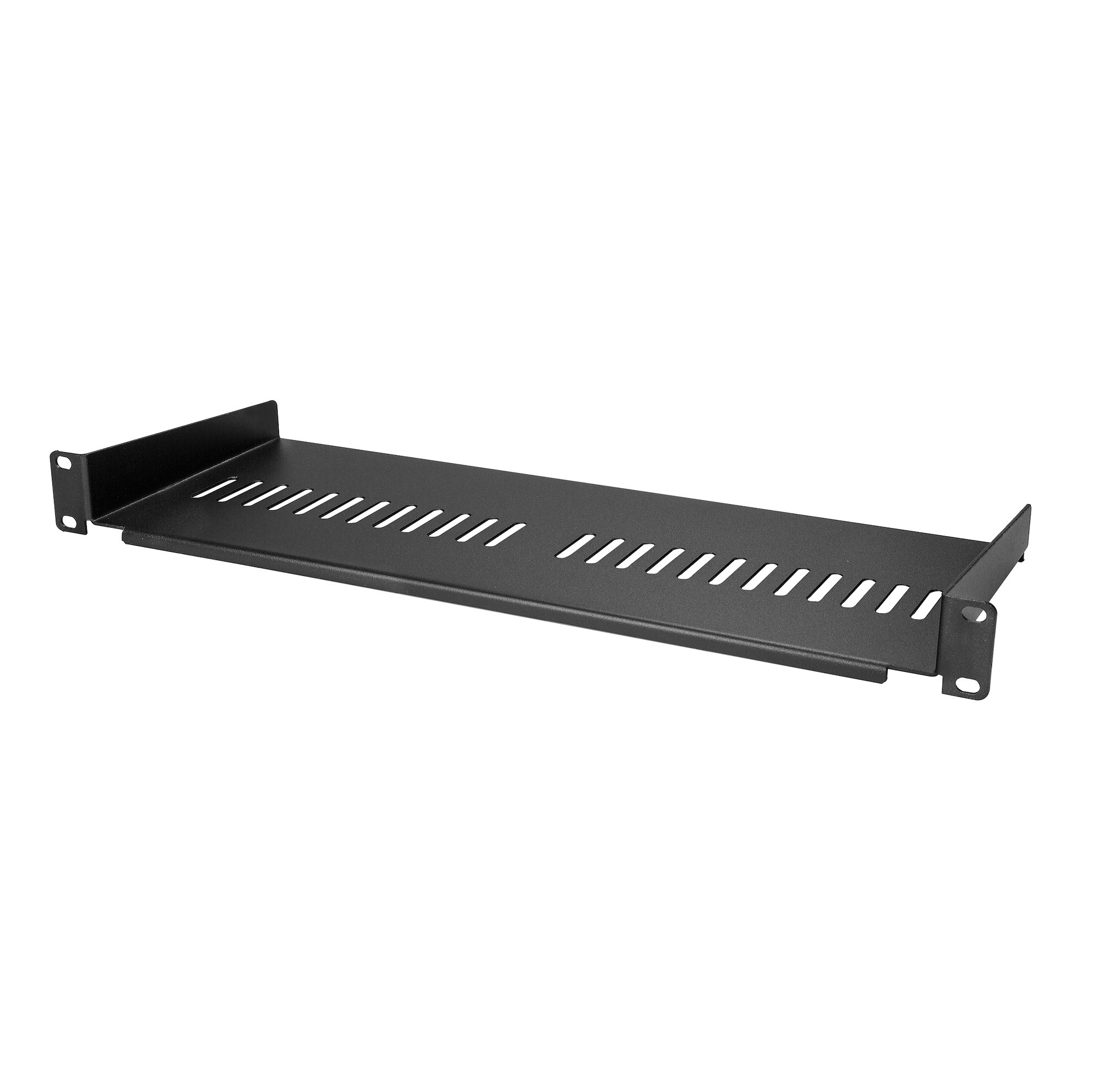 STARTECHCOM 1U Rack Shelf 7in Deep Steel Vented Rack Shelf Rack Mount Shelf Server Rack Shelf Cantilever Shelf
