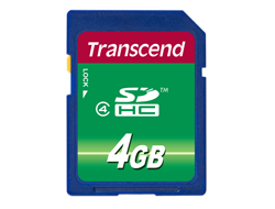 TRANSCEND 4GB SDHC Karte Class 4