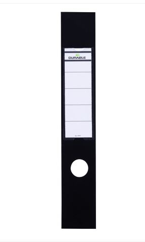 10 DURABLE Ordneretiketten ORDOFIXÂ® schwarz fÃ¼r 7,0 cm RÃ¼ckenbreite