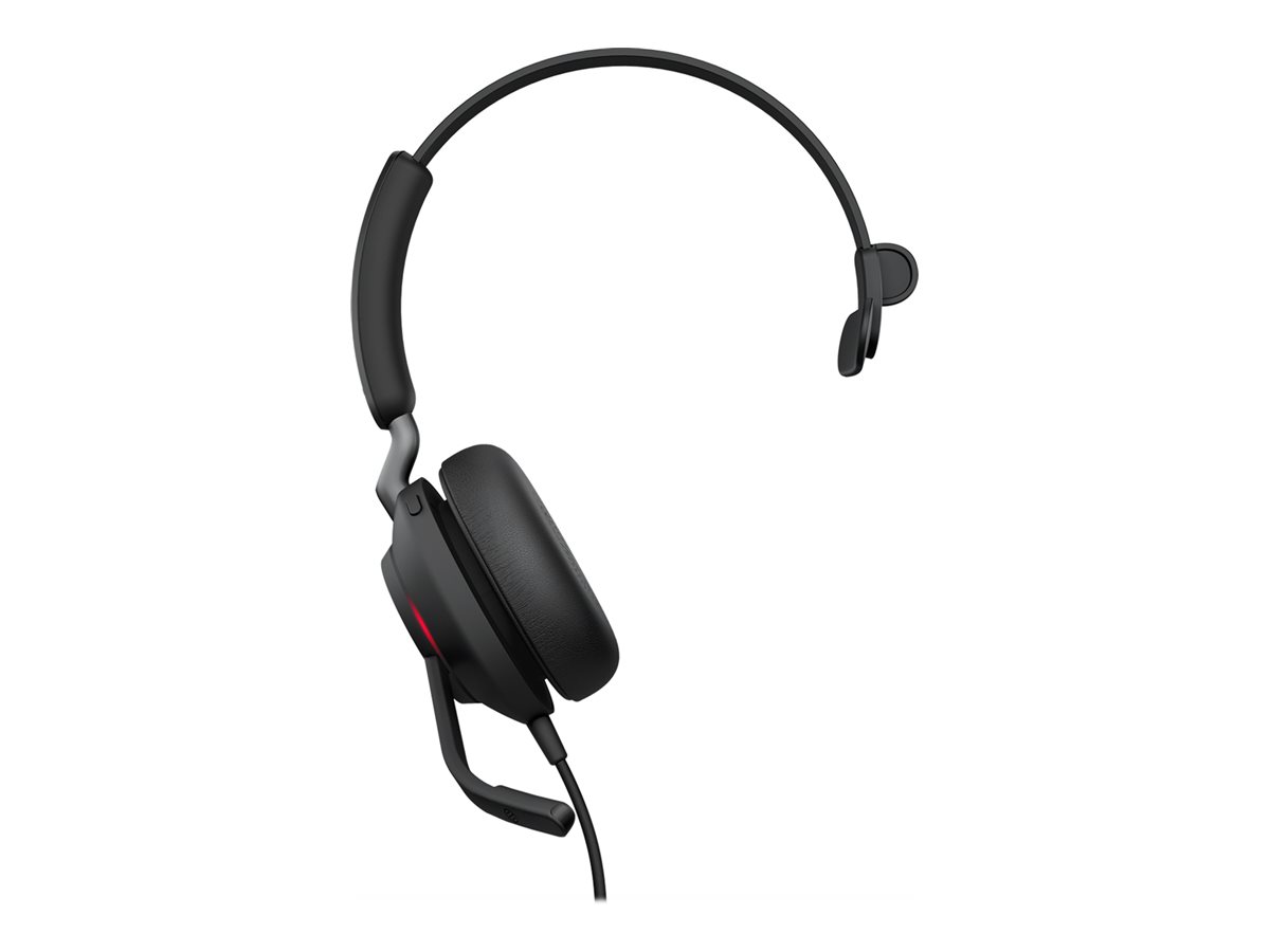 JABRA Evolve2 40 SE MS Mono Headset on-ear wired USB-C noise isolating Certified for Microsoft Teams JABRA Evolve2 40 SE MS Mono Headset on-ear wired USB-C noise isolating Certified for Microsoft Teams